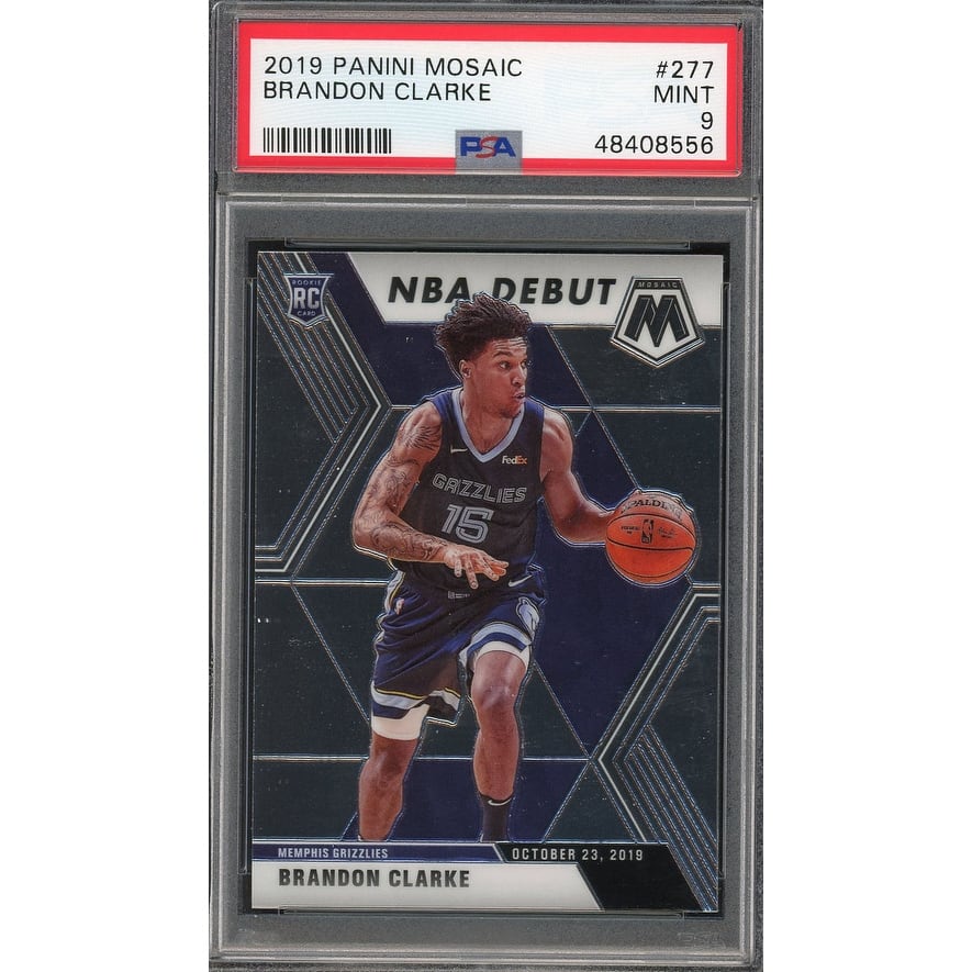 Brandon Clarke Memphis Grizzles 2019 Panini Mosaic Basketball Rookie Card RC #277 Graded PSA 9 MINT - 8'6" x 11'6"