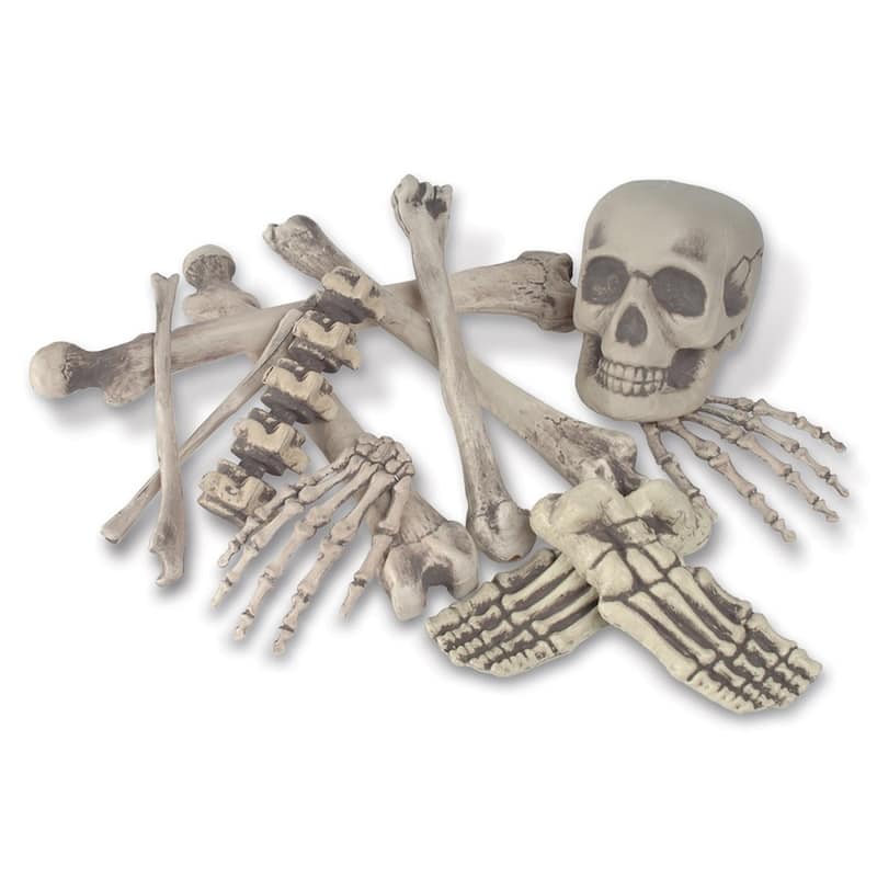 Pack of 72 Spooky Skeleton Bag O' Bones Halloween Decorations 6"-16"