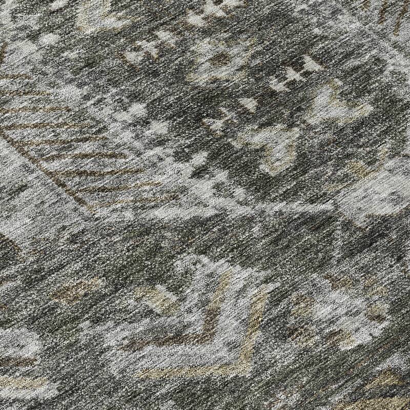 Machine Washable Indoor/ Outdoor Boho Traditional Chantille Rug