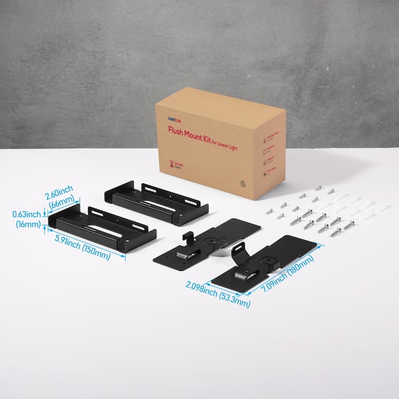 Ceiling Mount Kit for LED Linear Lights, SPCC Steel Bracket