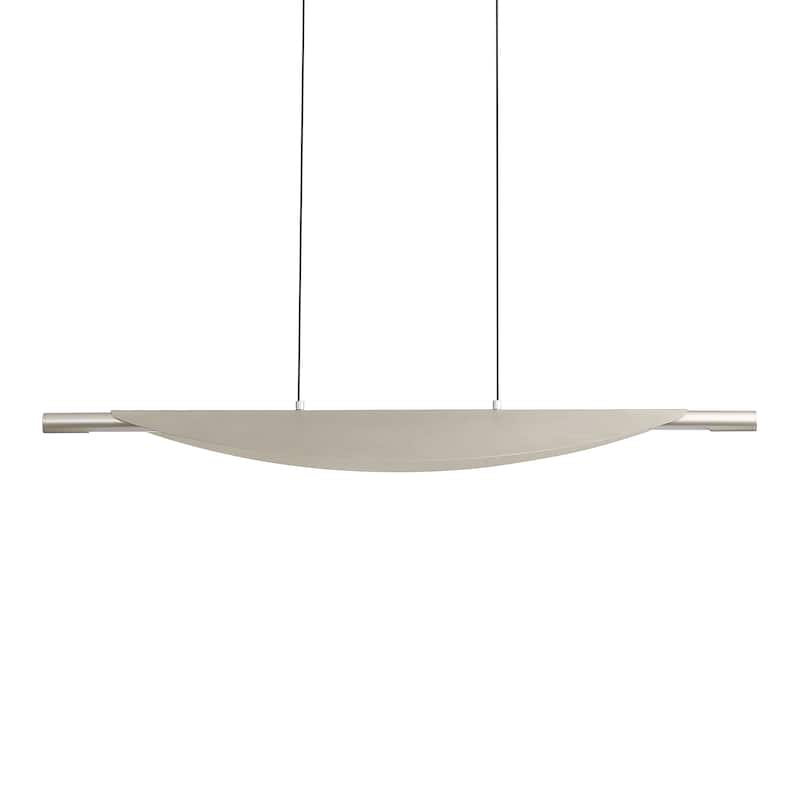 Yep by Golden Lighting Luma Integrated LED Island Light in Sand Nickel - Silver
