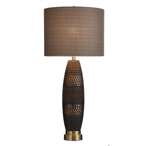 gray and gold lamp