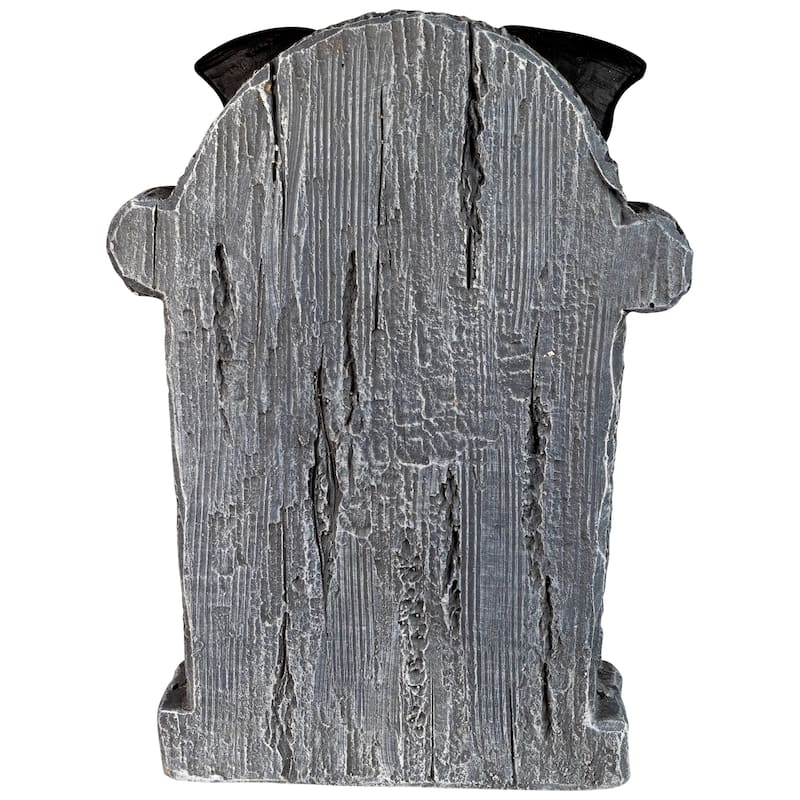 Lighted Flickering Beware Gravestone Halloween Decoration - 13.5" - LED Orange Light