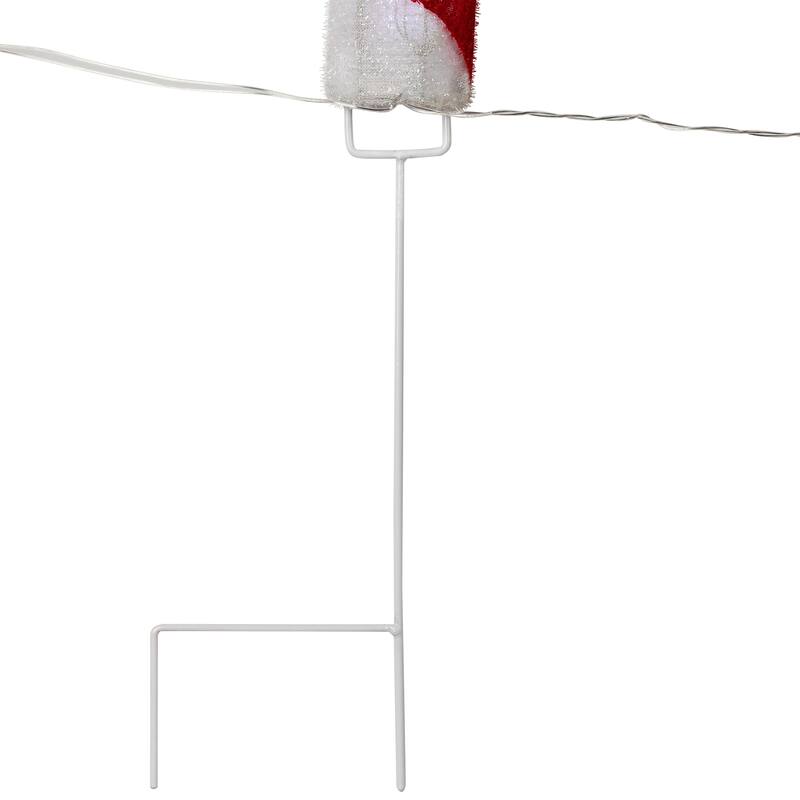 Lighted Candy Cane Christmas Pathway Lawn Stakes - 20" - Set of 3 - Red
