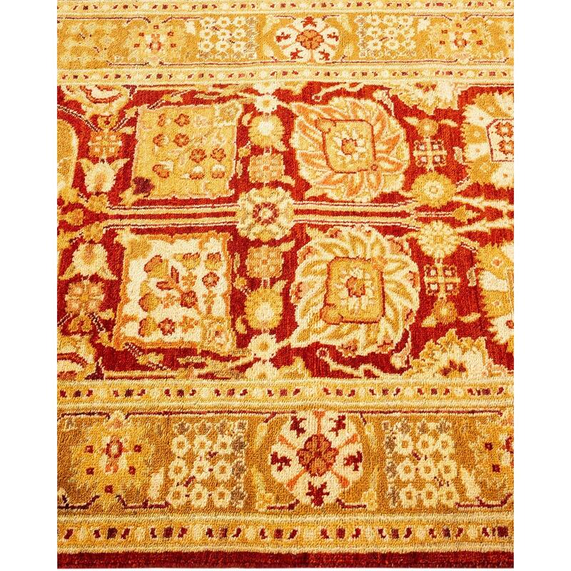 Overton Hand Knotted Wool Vintage Inspired Traditional Ottoman Red Runner Rug - 2' 7" x 12' 2"