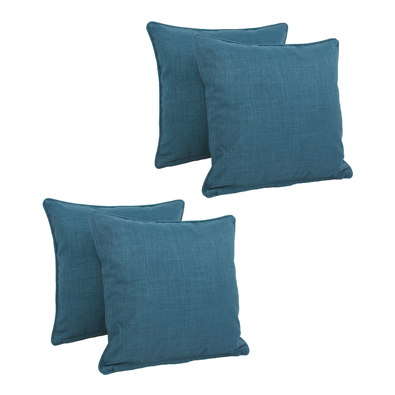 Blazing Needles 18-inch Accent Throw Pillows (Set of 4) - Sea Blue