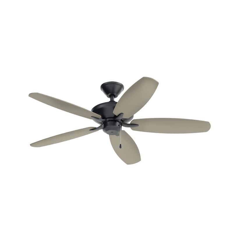Kichler Renew Patio 52 inch Ceiling Fan Satin Black with Reversible Blades