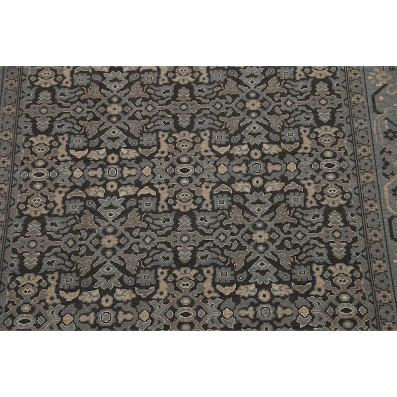 Silver Washed Ziegler Turkish Living Room Area Rug Wool Carpet - 6'7" x 9'10"