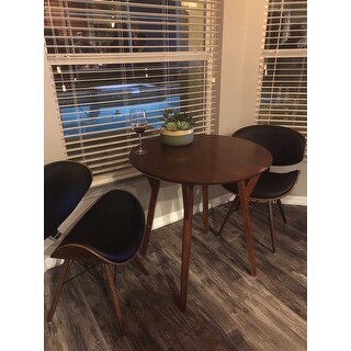 Carson Carrington Kaskinen Round Dark Sienna Brown Small Space Dining Table