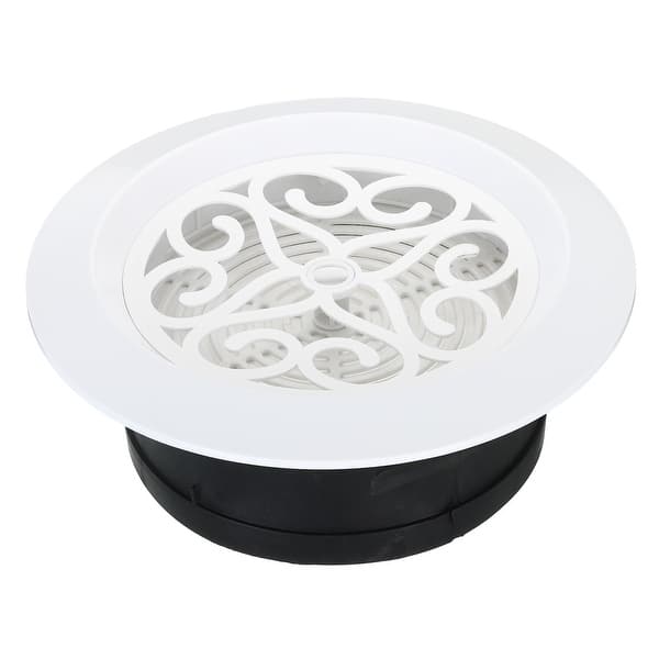 6" Round Air Vent Adjustable Grill Cover Louver Soffit Vent w Screen