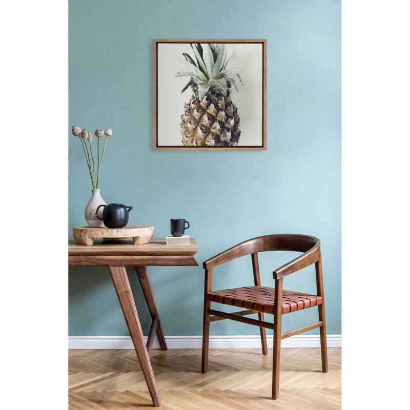 Kate and Laurel Sylvie Solo Pineapple Framed Canvas by F2 Images