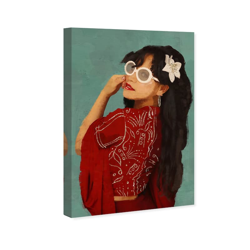 Wynwood Studio Prints Fashion and Glam Radiating Pride Red and Maroon Bohemian & Eclectic Wall Art Canvas Print