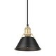 preview thumbnail 2 of 0, Yep by Golden Lighting Orwell 1-light 8in Pendant in Brushed Champagne Brass and Matte Black shade - Gold