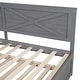 preview thumbnail 21 of 30, Twin Size Solid Pine Wood Daybed, Sofa Bed Frame with X-Shaped Design Guardrail for Kids Boys Adults