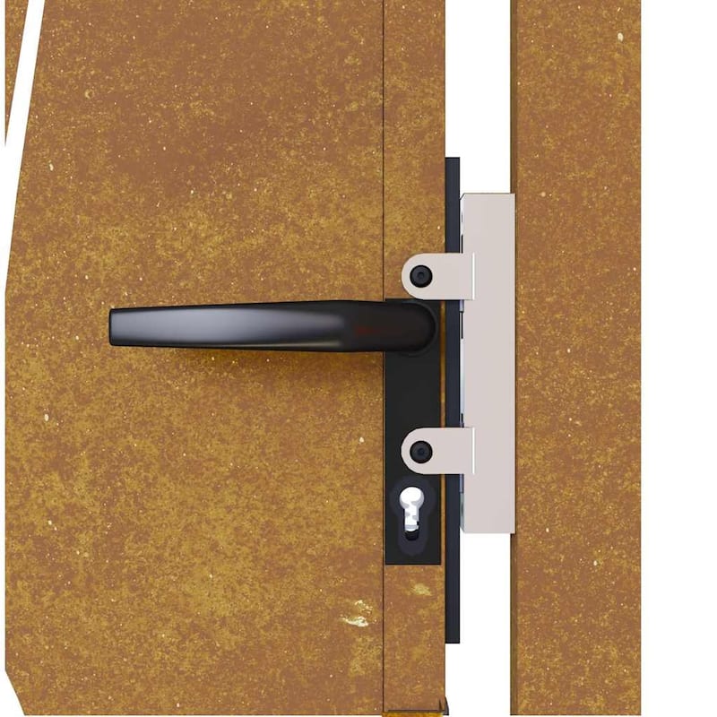 vidaXL Garden Gate Decorative Door Outdoor Fence Corten Steel Grass Design - 43.3 x 41.3"