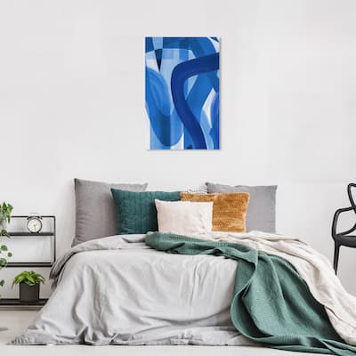 Wynwood Studio Canvas Abstract Greek Waves III Blue and Nautical & Coastal Wall Art Canvas Print
