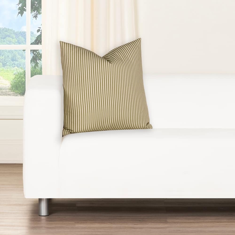 Magnolia Polo Stripe Washed Cotton Accent Pillow