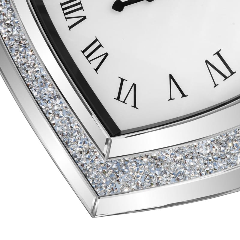 Mirrored Silver Wall Clock
