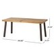 preview thumbnail 9 of 17, Deville Indoor Acacia Wood and Iron Dining Table by Christopher Knight Home