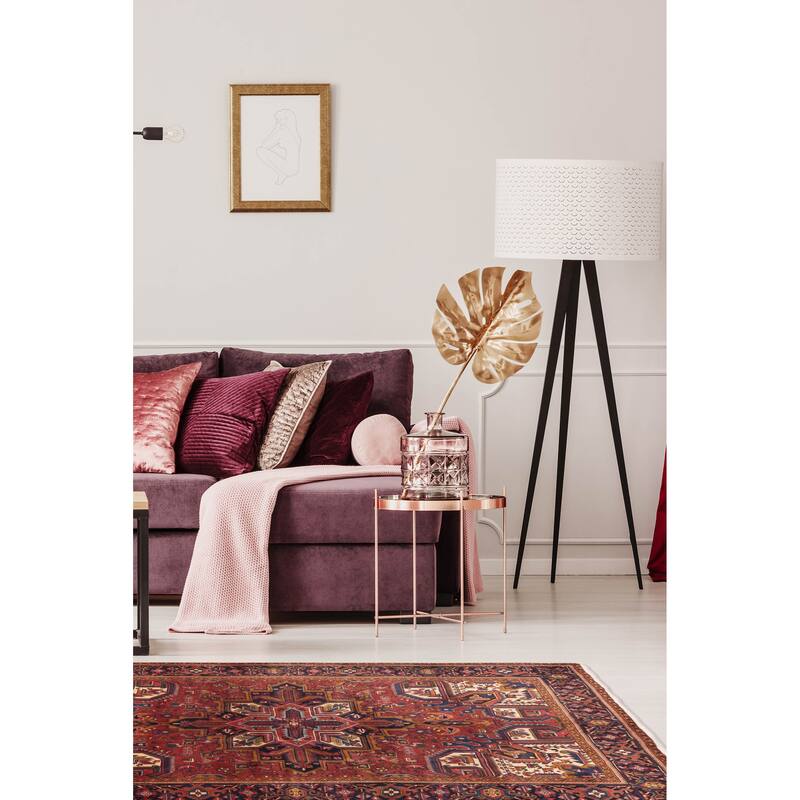 ECARPETGALLERY Hand-knotted Sarabi Dark Red Wool Rug - 6'5 x 9'8