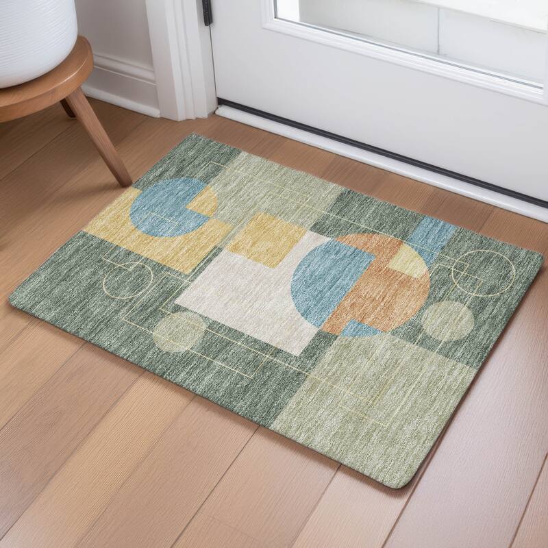 Machine Washable Indoor/ Outdoor Modern Filly Chantille Rug