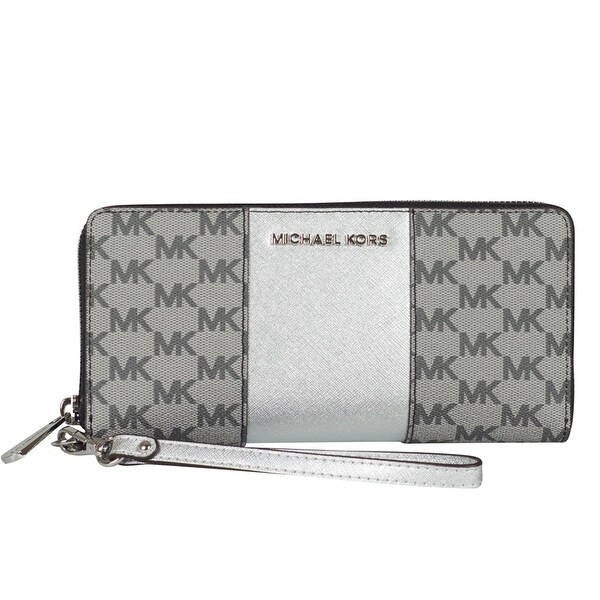 silver michael kors wallet