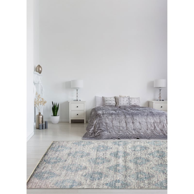 ECARPETGALLERY Hand-knotted Mystique Grey Wool Rug - 5'0 x 8'2