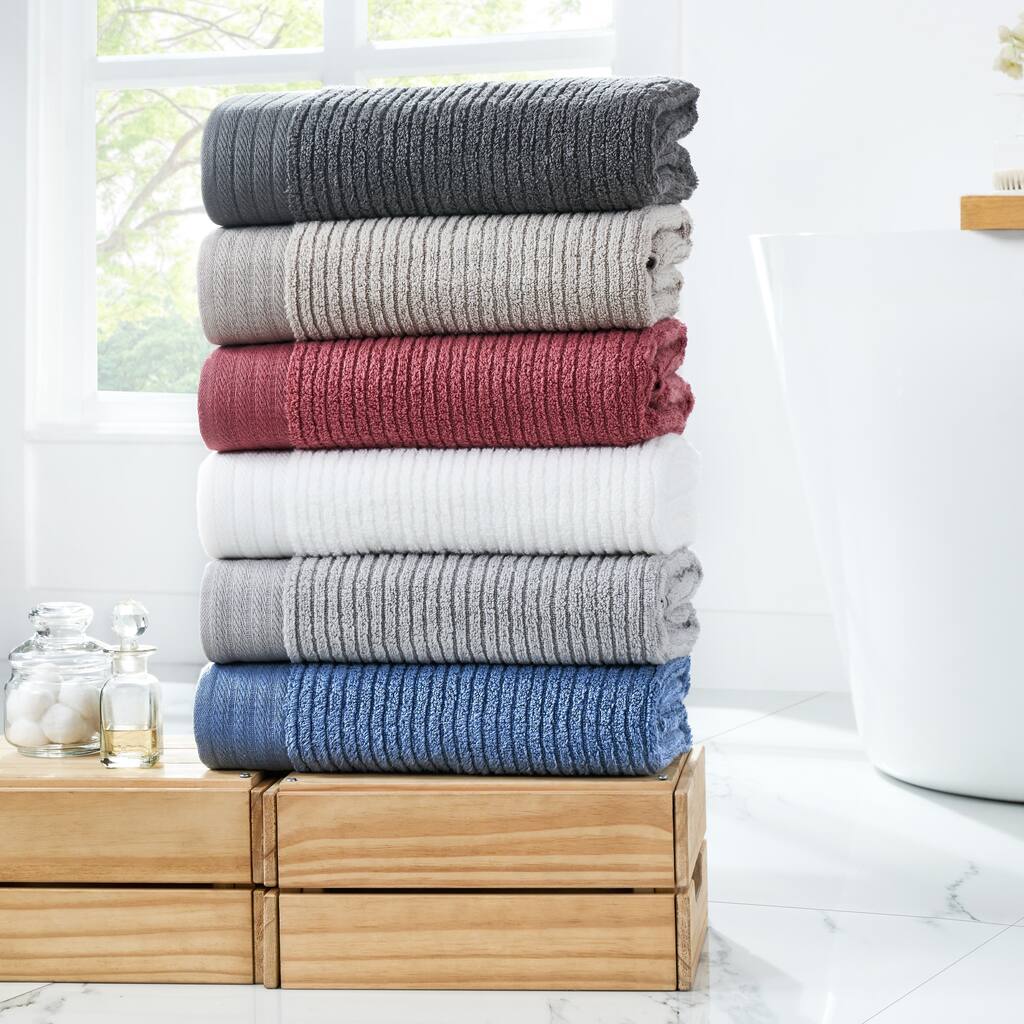 Modern Threads Soft Rib Quick Dry 6-Piece Towel Set - N/A