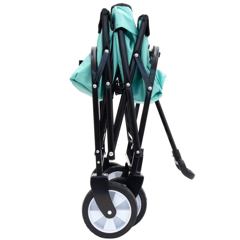 Foldable Wagon Cart with 3 Liner Bags - Heavy Duty Beach & Utility Use