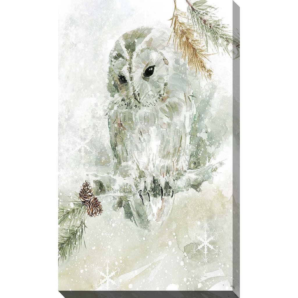 "Winter Lodge Owl" by Carol Robinson Print on Canvas