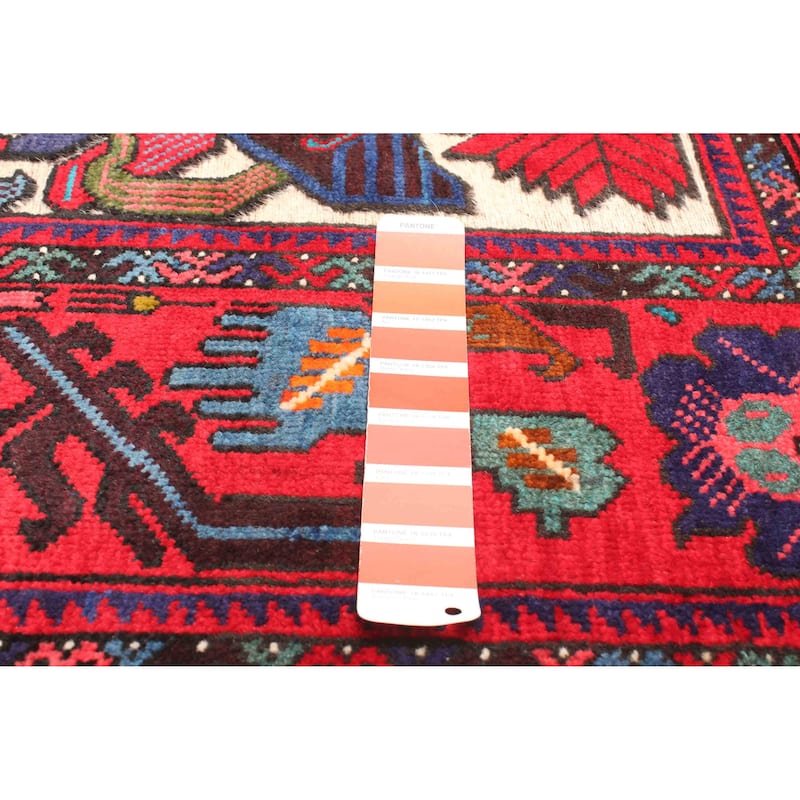 ECARPETGALLERY Hand-knotted Teimani Red Wool Rug - 3'2 x 4'11