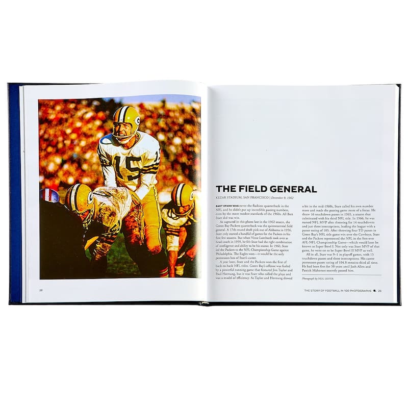 Graphic Image Story of Football Coffee Table Book, Leather, Navy