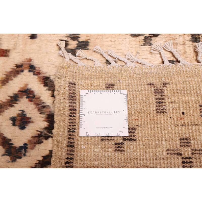 ECARPETGALLERY Hand-knotted Pak Finest Marrakesh Tan Wool Rug - 8'7 x 9'9