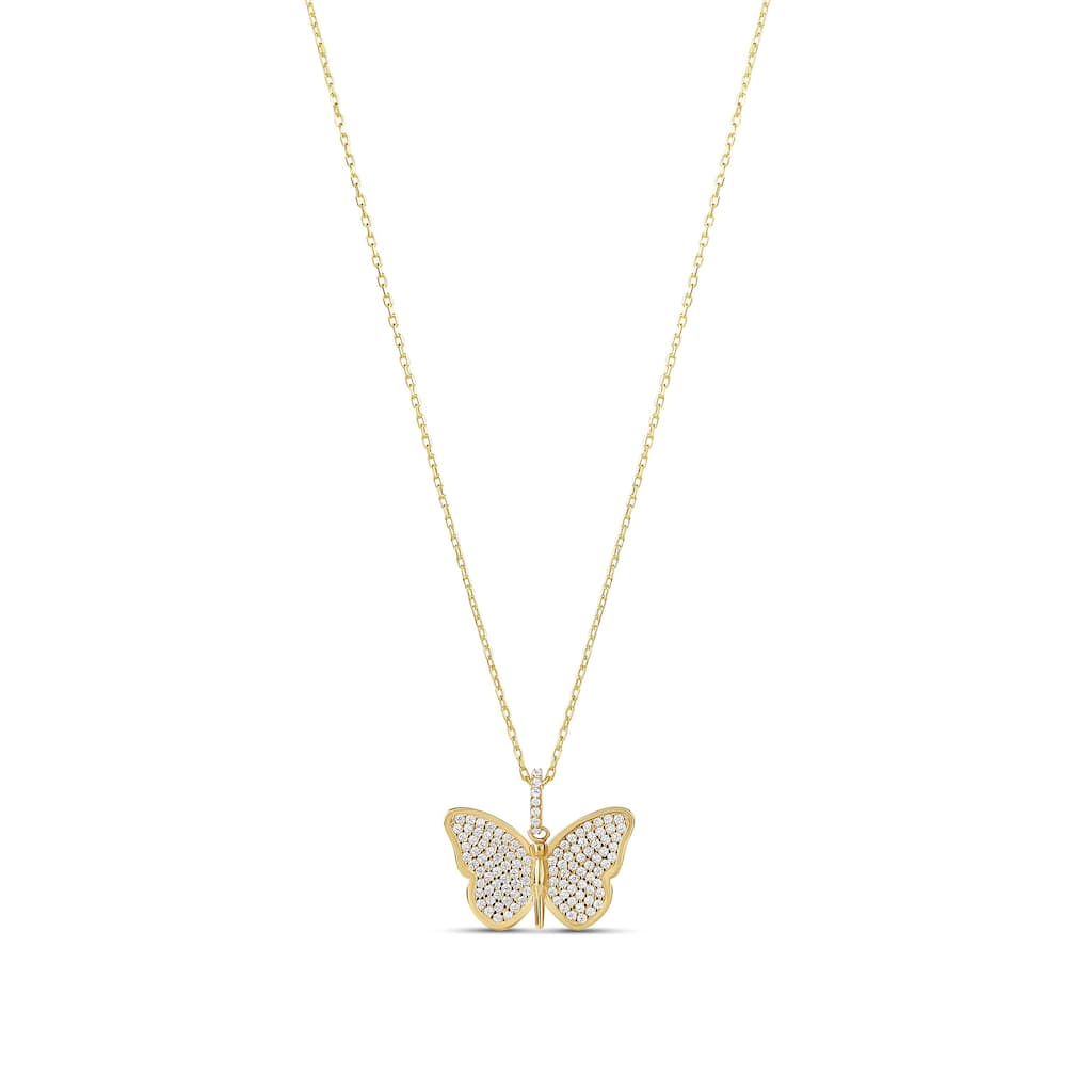 SHYMI Pave Butterfly Necklace