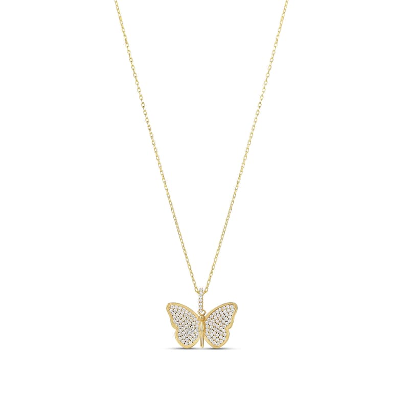 SHYMI Pave Butterfly Necklace - Gold