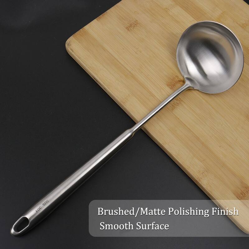 14" Cooking Stainless Steel Soup Spoon Ladle Kitchen Serving Utensil - 14" x 3.7"(L*W)