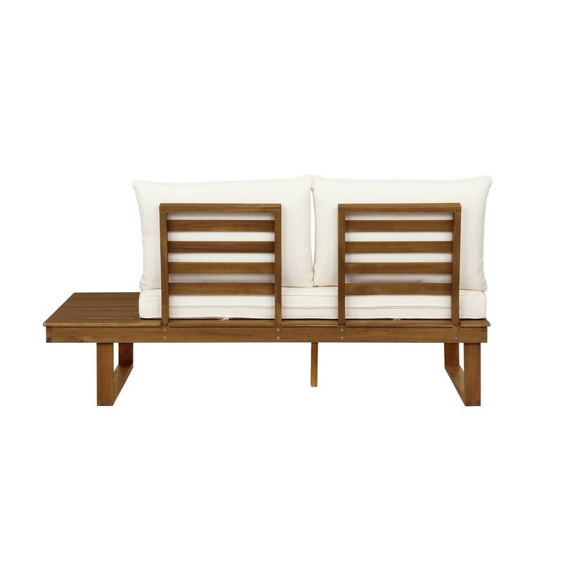 Fisher Acacia Wood Outdoor 4-Piece Sectional Set with Coffee Table