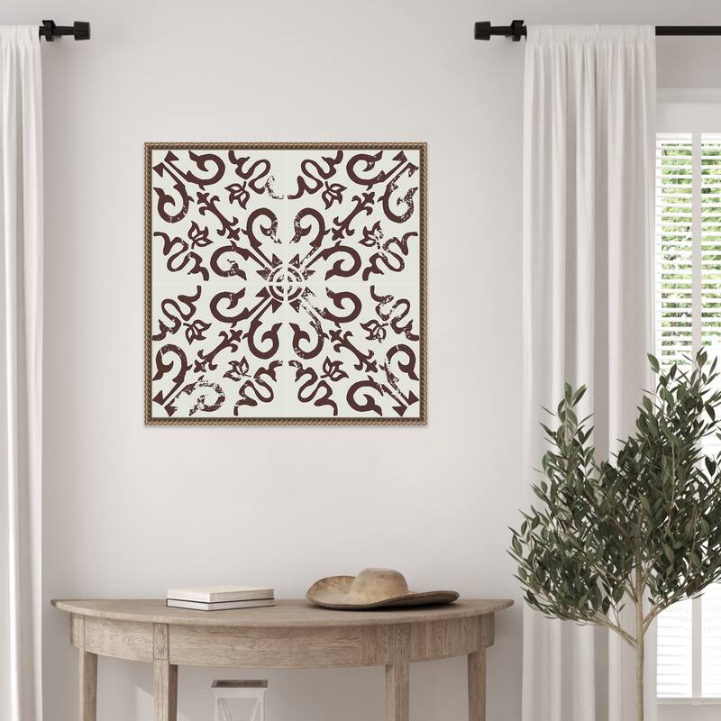 Custom Ceramic Tile No. 3 by Melissa Wang (22 x 22 in.), Framed Canvas Wall Art Print