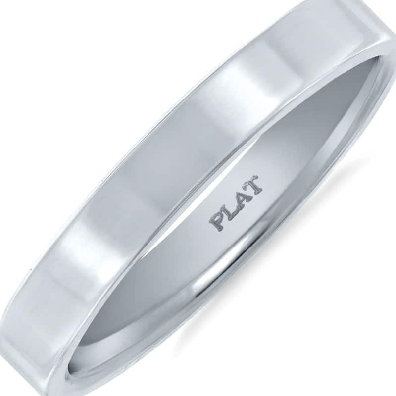 3mm Flat Comfort Fit Wedding Band in 950 Platinum