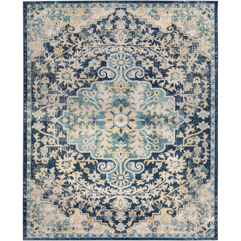 Livabliss Traditional Murat Medallion Area Rug