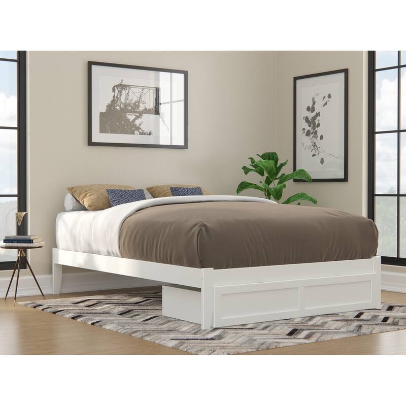 AFI Colorado Platform Bed with Foot Drawer and Charging Station