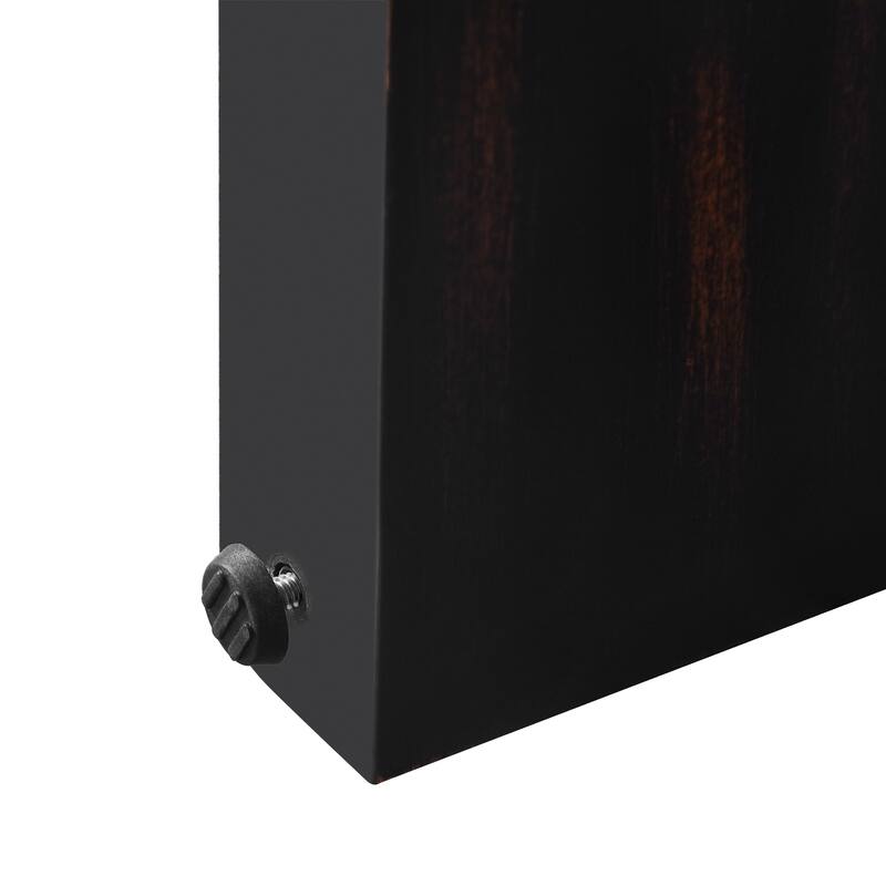 Wooden Curved Console Table with 2 Drawers for Entryway Hallway