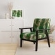 preview thumbnail 50 of 101, Designart "Mettalic Indigo And Gold II" Upholstered Abstract Accent Chair - Glam Arm Chair For Living Room Arm Chair - Black Wood - Gold & Teal