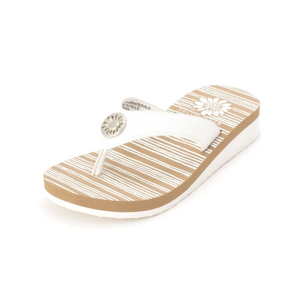 kids yellow box flip flops