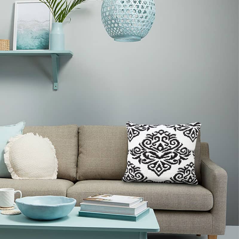 Sevita Traditional Decorative Damask Throw Pillow