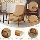 preview thumbnail 64 of 105, High Back Solid Wood Armrest Backrest Leisure Chair Accent Chair