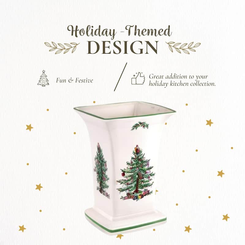 Spode Christmas Tree Square Vase