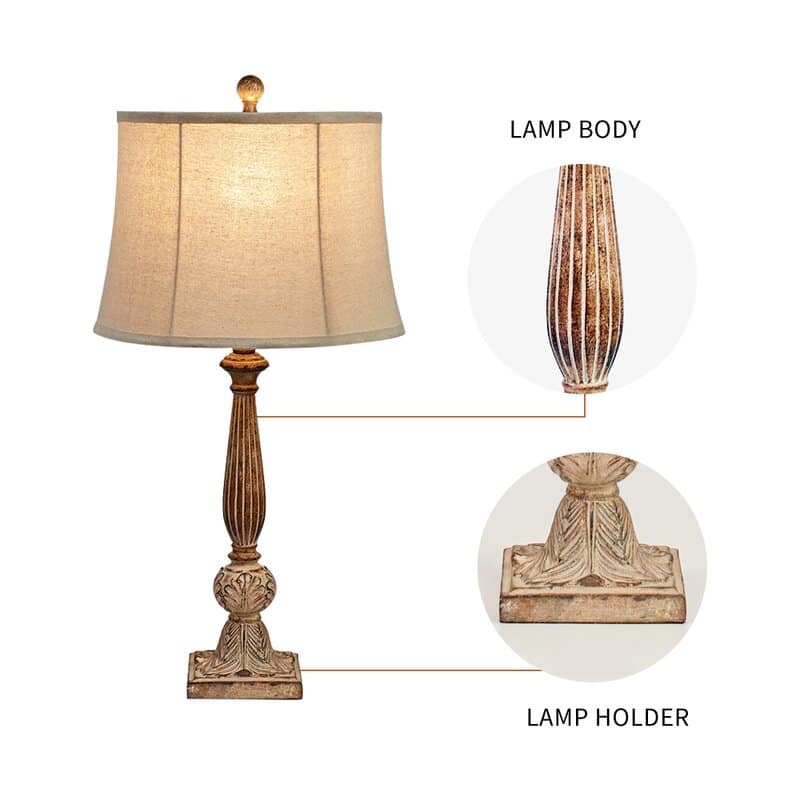 27.5" Brown Table Lamp Set (Set of 2)
