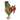 Rookie Painted Rooster, Garden Decor, Green Red Yellow Metal, 26 Inch