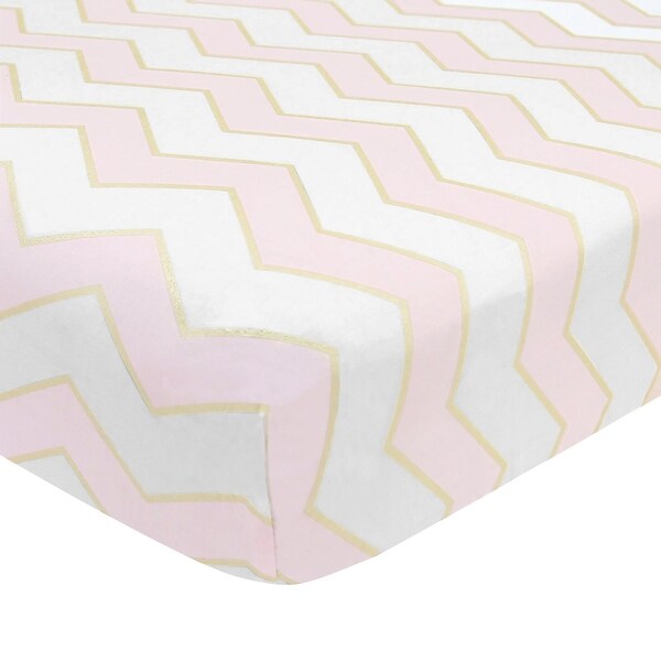 pink fitted crib sheet